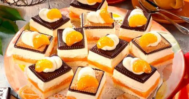 Butter-Schokokeks-Kuchen mit Mandarinenschicht: Ein himmlisches Dessert für jede Gelegenheit
